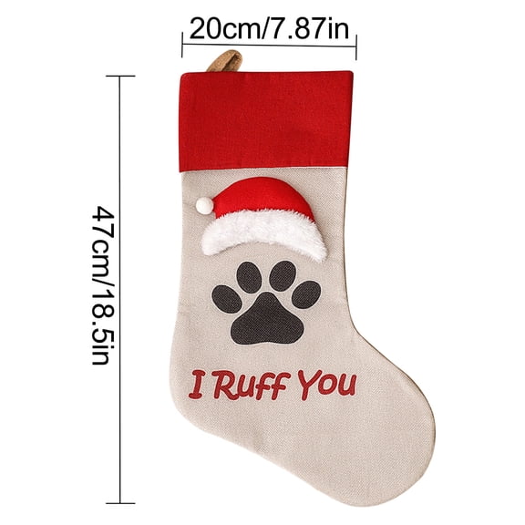 VerPetridure Cat and Dog Paw Christmas Tree Pendant Christmas Decoration Supplies Christmas Socks Gift Bag Cat And Dog Paw Christmas Tree Pendant Christmas Decorations Christmas Socks Gift Bag
