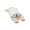 thumbnail image 2 of Homellea White Fluffy Dog Shaped Area Rug, 15.75 x 23.62 Inch Plush Look Animal Floor Mat for Bedroom, Living Room, Bedside, Entryway, Bathroom, Apartment and Home Decor, 2 of 9