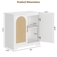thumbnail image 2 of TROPOW Sideboard Buffet Cabinet - Credenza Storage with 2 Rattan Doors and Shelves, Modern Console Table Accent Coffee Bar Cabinet for Living Room, Kitchen, Hallway, Dining Room, Entryway, 2 of 7