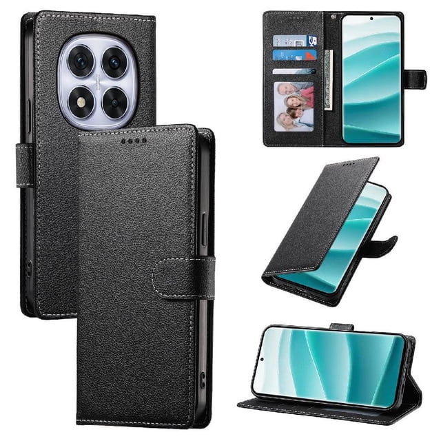 Funda para FOXDOCK Xiaomi Redmi Note 14 Pro 5G– Cuero Premium, 3 ranuras para tarjetas, Protección contra impactos