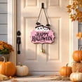 thumbnail image 5 of sruoe Halloween Decorations,Wooden Hanging Sign Cute Ghost Skull Door Hanger Halloween Front Porch Wall Decor, Indoor Outdoor Holiday Ornament with Metal Chain for Entryway Mantel, 5 of 5