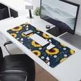 thumbnail image 2 of Long Mouse Pads for Desk,DarkBlue Sunflower Bee Pattern Desk Mats on Top Of Desks, Desk Mouse Pad Extra Large with 3mm Non-Slip Base and Stitched Edge for Gaming,Office,Work,Home 31.5"x11.8", 2 of 6