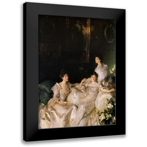 Sargent, John Singer 11x14 Black Modern Framed Museum Art Print Titled - The Wyndham Sisters