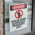 thumbnail image 4 of (2 Pack) Boiler Room Authorized OSHA Danger Sign 12 Inch X 18 Inch Vinyl Label Decal Sticker Weather Resistant, UV Protected for Workplace, Business, and Construction Site, Made in the, 4 of 7