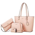 thumbnail image 1 of Bolsos de mano de cuero sintético a la moda para mujer, bolso de hombro, bolso con asa superior, conjunto de 4 Uds., 1 of 5