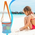 thumbnail image 6 of Extra Large Beach Bag with Zipper Sand Proof Mesh Tote for Shell Collecting Vacation Essentials Adjustable Strap Kids & Adults, 6 of 9