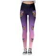thumbnail image 3 of Arlun Gradient Colors Leggings for Women 2026 Fashion Mardi Gras Printed Casual Lift Leggings Lightweight Comfy Sport Workout Gym Bottomwear Carnival Yoga Pants Purple XL, 3 of 5