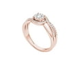 thumbnail image 2 of 1/4Ct TDW Diamond 10K Rose Gold Bypass Cluster Engagement Ring, 2 of 5