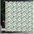 thumbnail image 3 of Ambesonne Sports Shower Curtain, Football Basketball Pattern, 69"Wx84"L, Dark Seafoam and Pale Ruby, 3 of 4