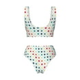 thumbnail image 5 of Daiia Colorful Geometric Women's Bikini Set Two Piece Swimsuit High Waisted Bikini Adjustable Straps Bikini Perfect for Beach, Pool, and Summer Vacation-XX-Large, 5 of 9