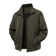 thumbnail image 3 of Mens Waterproof Jacket Lightweight Zip Up Hoodless Outwear Jacket Spring Fall Fashion Casual Daily Pocket Coat Business Commute Windbreaker with Pockets, 3 of 5