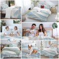 thumbnail image 5 of Queen 4 Piece Bedding Set Abstract Gradient Water Ripple Soft Breathable Duvet Cover and Pillowcase, Ocean Sea Wave Light Blue White Duvet Cover Set Bed Sheets for Bedroom Dormitory Guest Room, 5 of 9