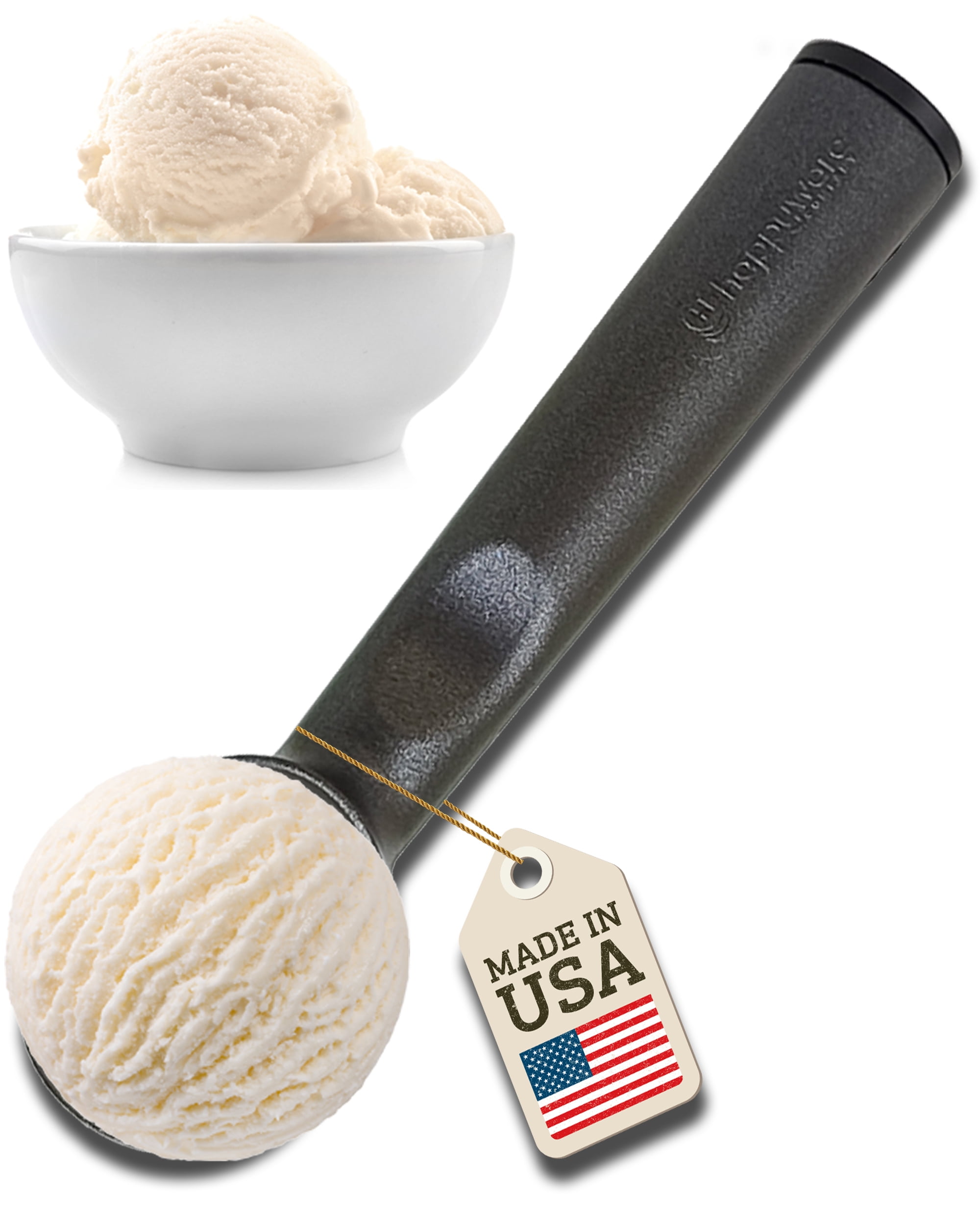 Premium Ice Cream Scoop Solid Aluminum, Dishwasher Safe + Lifetime