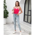 thumbnail image 4 of Women's Ribbed Workout Tank Tops with Built in Bra Racerback Athletic Top, 4 of 6