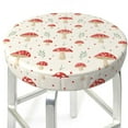 thumbnail image 3 of Kdxio Mushroom Print Stool Covers Round,Stretch Round Bar Stool Covers Washable Bar Stool Cushion Slipcover for 12-15 Inch Chair, 3 of 7