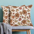 thumbnail image 3 of Fall Pillow Covers 20x20 Set of 2, Fall Decorative Maple Leaf Football Throw Pillows Linen Autumn Thanksgiving Cushion Pillow Covers for Sofa Couch Outdoor, 3 of 6