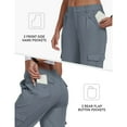 thumbnail image 6 of Olyvenn Fashion Women's Cargo Capris Pants with 6 Pockets Lightweight Cotton Hiking Casual Travel Summer Capri Pants for Women Gray XXL, 6 of 9