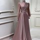 thumbnail image 3 of Nuevo vestido de noche formal para mujer, de alta gama, color rosa, estilo Arabia Saudita, vestidos largos, ropa musulmana de lujo, 3 of 4