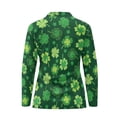 thumbnail image 3 of Uorisanigo Cute Four-Leaf Womens Golf Shirt Versatile Relaxed Women's Long Sleeve Athletic Shirts Fashionable Casual 1/4 Zipper Dry-Fit Workout Tops Size XL, 3 of 7