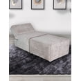 thumbnail image 1 of Sofá Cama M&E MUEBLES Fernanda Gris Claro con Taburete, 1 of 12