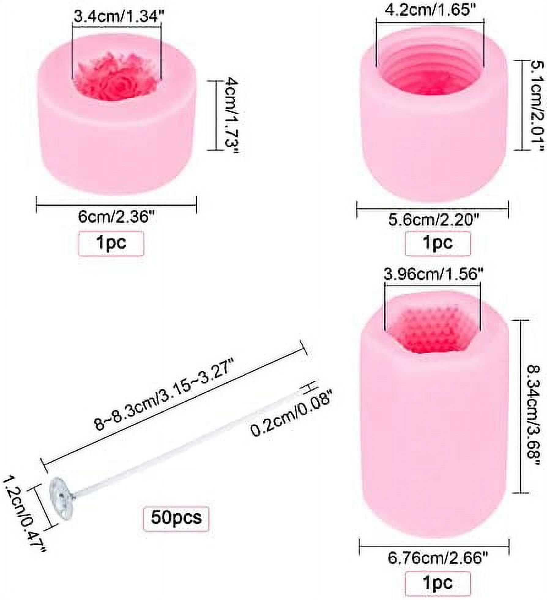 3 Pack 3D Bee Honeycomb Silicone Candle Molds with 50pcs Candle Wicks and Metal Holder for Homemade Beeswax Candle Making Supplies Soaps Lotion Bars Fondant Cake Decorating Clay