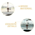 thumbnail image 3 of BESTYASH 2Pcs Cross Pendant Car Mirror Charm Retro Style Hanging Ornament Brown Thread Spiritual Symbol, 3 of 8