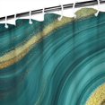 thumbnail image 3 of Teal Gold Marble Pattern Shower Curtain 84"x72" ,Bathroom Decorative Shower Curtains Set with 12 Hooks,Modern Waterproof Washable Shower Curtain, 3 of 6