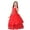 Red, variant on Aayomet Dresses For Teens Girls Trendy Girl's Floral Lace Panel Long Mesh Sleeve Round Neck Keyhole Back Formal Flared A Line Short Dress,White 5-6 Years