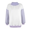 thumbnail image 5 of Women's Oversized Sweatshirts Color Block Turtleneck Pullover Tops Long Sleeve Loose Fall Fashion Outfits, 5 of 8