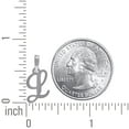 thumbnail image 2 of 925 Sterling Silver Unisex Cursive Letter Name Personalized Monogram Initial Alphabet L Charm Pendant Necklace 19x9.3mm, 2 of 2