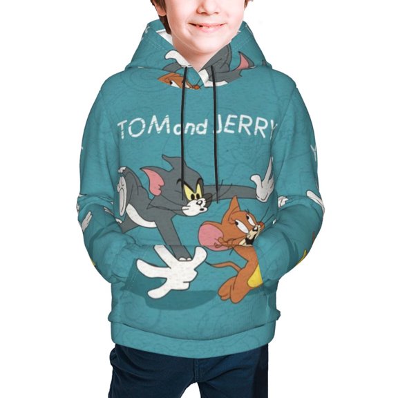 Teen Boys Girls Hoodies 3D Printed Cool Long Sleeve Hooded Pullover Lightweight Sweatshirt for Kids Youth