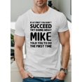 thumbnail image 1 of [Camiseta con estampado SUCCEED MIKE] Nueva camiseta de manga corta con cuello redondo y estampado SUCCEED MIKE: cómoda, informal y moderna. Ideal para actividades diarias al aire libre en casa y para, 1 of 5