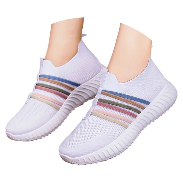 Chaussures de Marche pour Femmes en Maille Respirante Espadrilles de Course Antidérapantes Chaussures d'Entraînement de Randonnée