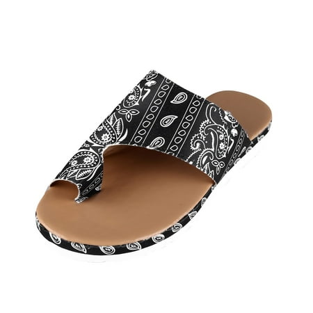 

Womens Flip Flop Open Toe Flowers Sandals Slip On Lace Flat Slipper Casual Shoe