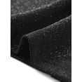 thumbnail image 5 of Blusas brillantes de cuello cuadrado de manga larga con brillo para mujeres de tallas grandes Agnes Orinda 1X negras, 5 of 5