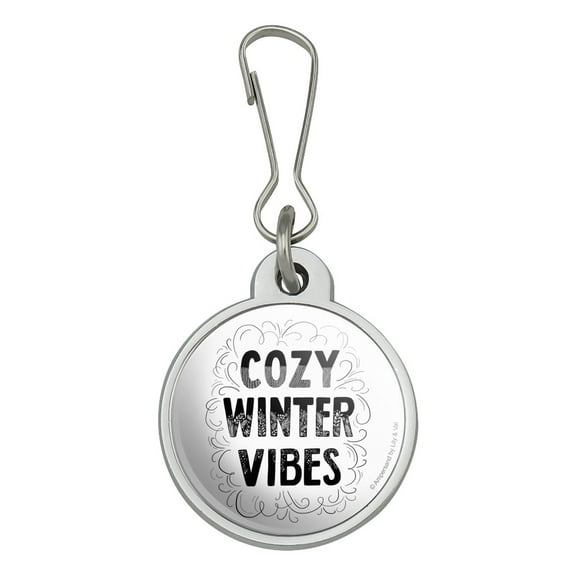 Cozy Winter Vibes Jacket Handbag Purse Luggage Backpack Zipper Pull Charm