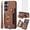 Brown, variant on Asuwish Phone Case for Samsung Galaxy A17 5G/4G Wallet Cell Cover with Tempered Glass Screen Protector Slim Lanyard Wrist Strap RFID Ring Stand Credit Card Holder Slot A 17 17A Women Men Purple
