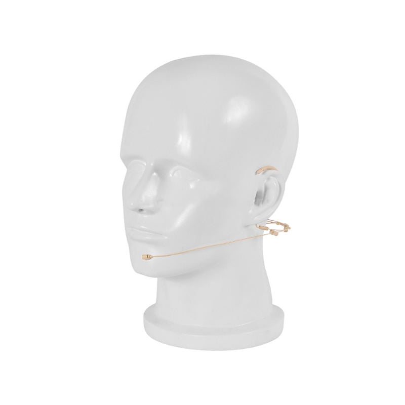 Beige Headset Microphone,Omnidirectional Condenser Headworn Mic for Sennheiser Wireless Systems, Ideal for Lectures, Live Performance, Theater, Podcasts