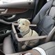 thumbnail image 1 of Asiento para mascotas impermeable y antideslizante para coche, protección para el asiento trasero, cubierta sintética, fácil apertura, seguro para perros y gatos, plegable y portátil, tela, 1 of 8
