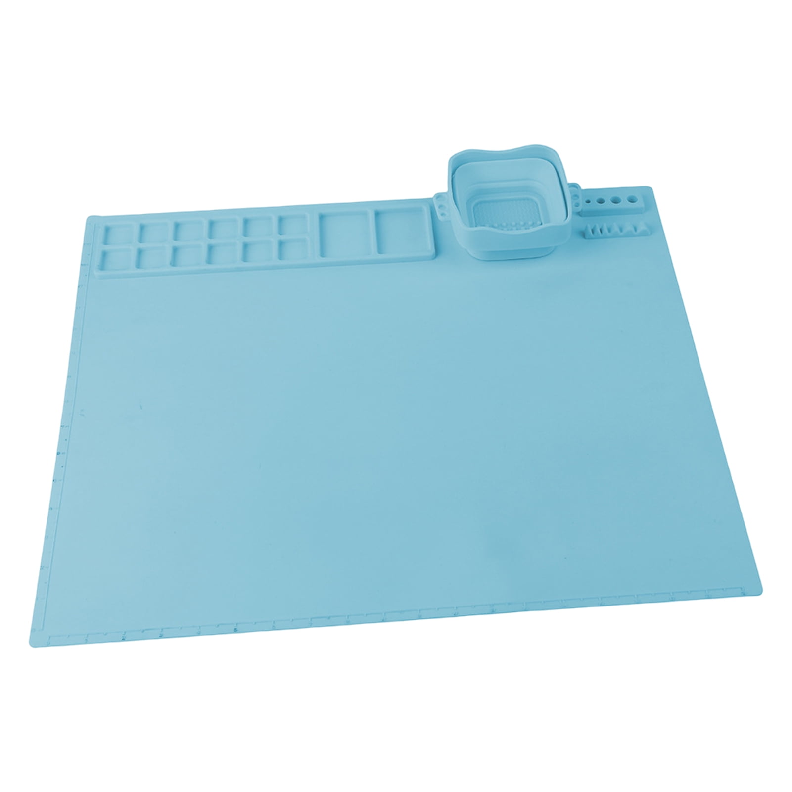 Hesroicy Silicone Painting Mat with Collapsible Brush Cleaning Cup
