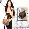 thumbnail image 2 of CoCopeaunts Womens Crossbody Bag Hobo Shoulder Handbag Retro Bohemian Satchel Purse with Tassel, 2 of 7