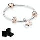 thumbnail image 1 of Pulsera Con Corazon Y Broche Estilo Pando Color Plata Broches Rosa Malubero Malu1843, 1 of 3