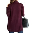 thumbnail image 2 of Women Solid Color Waterfall Neck Knitted Cardigan, 2 of 3