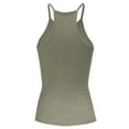 thumbnail image 4 of FashionMille Women Regular Fit Casual Basic Active High Neck Ribbed Tank Top, 4 of 5
