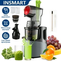INSMART Cold Press Juicer for Home Use,Masticating Juicer with 3.6" Wide Feed Chute,300w Slow Juicer Machines,High Juice Yield,Quiet, Easy to Clean for Whole Vegetables & Fruits(27 fl oz,Black)