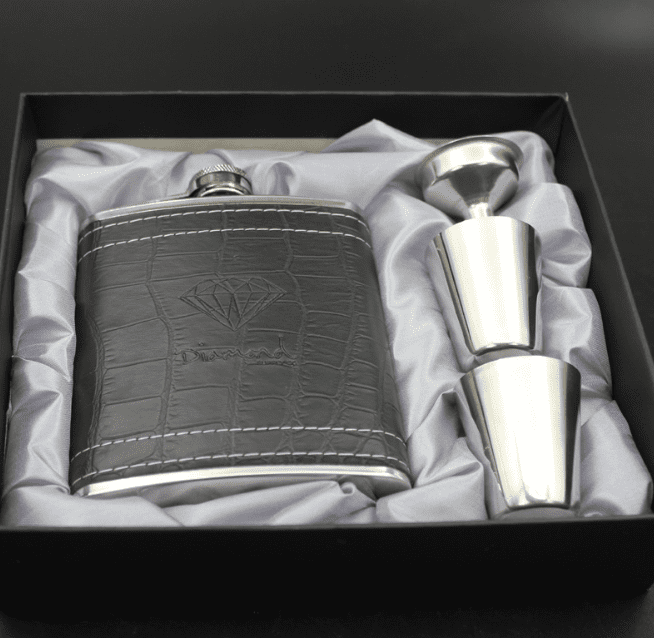 Flacon à Hanche en Acier Inoxydable, Verre à Vin, Entonnoir, portable 7 oz, Ensemble à Vin