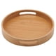 thumbnail image 1 of Round Serving Bamboo Wood Tray for Dinner Trays Tea Bar - Serving Tray for Home and Restaurant, 1 of 5