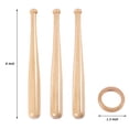 thumbnail image 4 of BaseGoal Soporte de Madera para Exhibición de Béisbol y Softbol con 3 Mini Bate de Béisbol y 1 Círculo de Madera, 4 of 7
