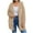 Khaki, variant on AherBiu Winter Coats for Women Plush Fleece Cardigan Open Front Hooded Thermal Warm Outwear Jackets