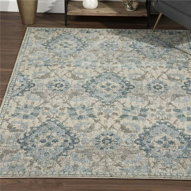 HomeRoots 491933 8 x 11 ft. Blue Oriental Rectangle Area Rug
